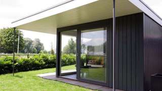 Luxe moderne tuinkamer Design Met glazenwand en platdak  rotterdam utrecht breda vught 